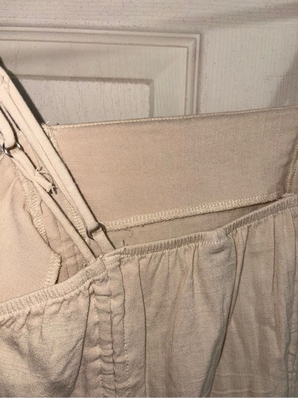 wild fable Cream Ruched Drawstring Mini Dress - Picture 6 of 7